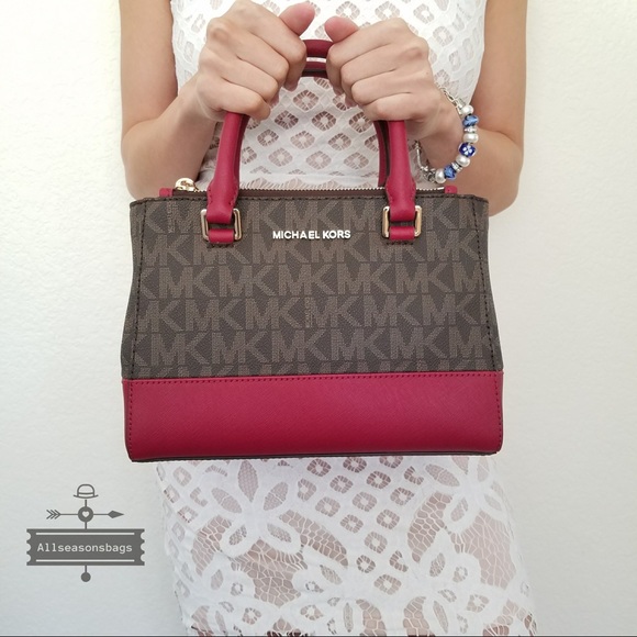 Michael Kors Kellen Xs satchel handbag cherry NWT - Picture 2 of 7